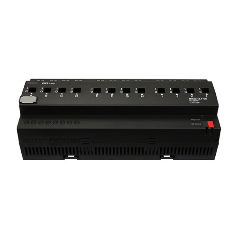 Actuador de interruptor de alta potencia KNX 12CH 16A con detección de corriente