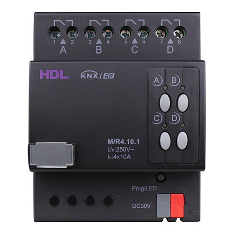 Actuador de interruptor de alta potencia KNX 4CH 10A