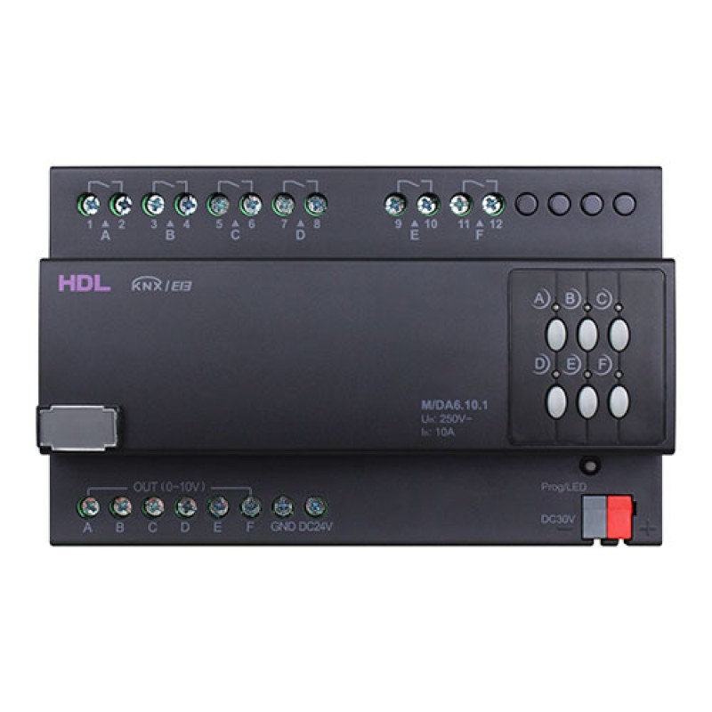 Actuador de atenuación KNX 6CH 10A 0~10V