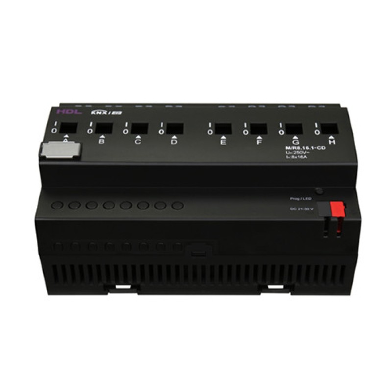 Actuador de interruptor de alta potencia KNX 8CH 16A con detección de corriente
