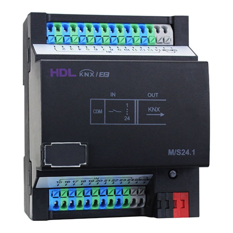 Módulo de contacto seco KNX de 24 zonas