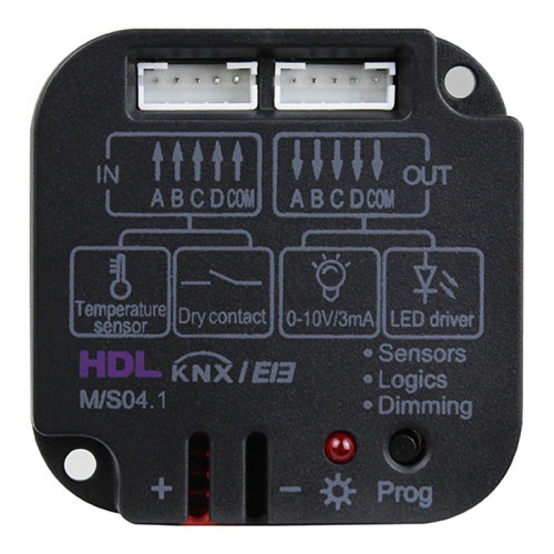 Módulo de contacto seco KNX de 4 zonas